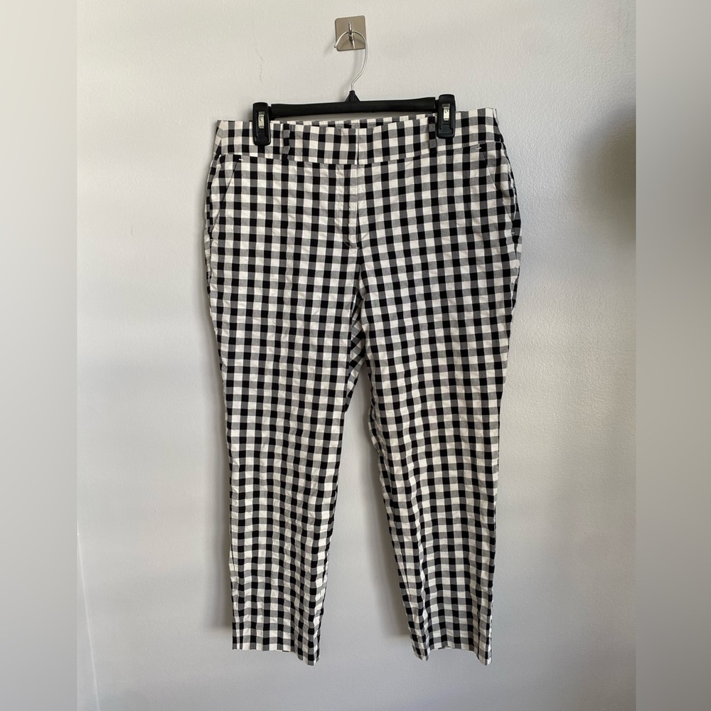 Loft black and white skinny pants